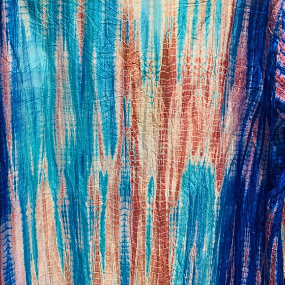 ❤️ TIE DYE 100% SILK TUNIC TOP‼️ - Picture 5 of 6